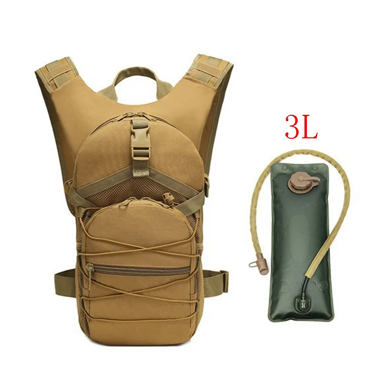 Lightweight Tactical Backpack Water Bag Camel Survival Backpack Hiking Hydration Pouch Rucksack Camping Bicycle Daypack