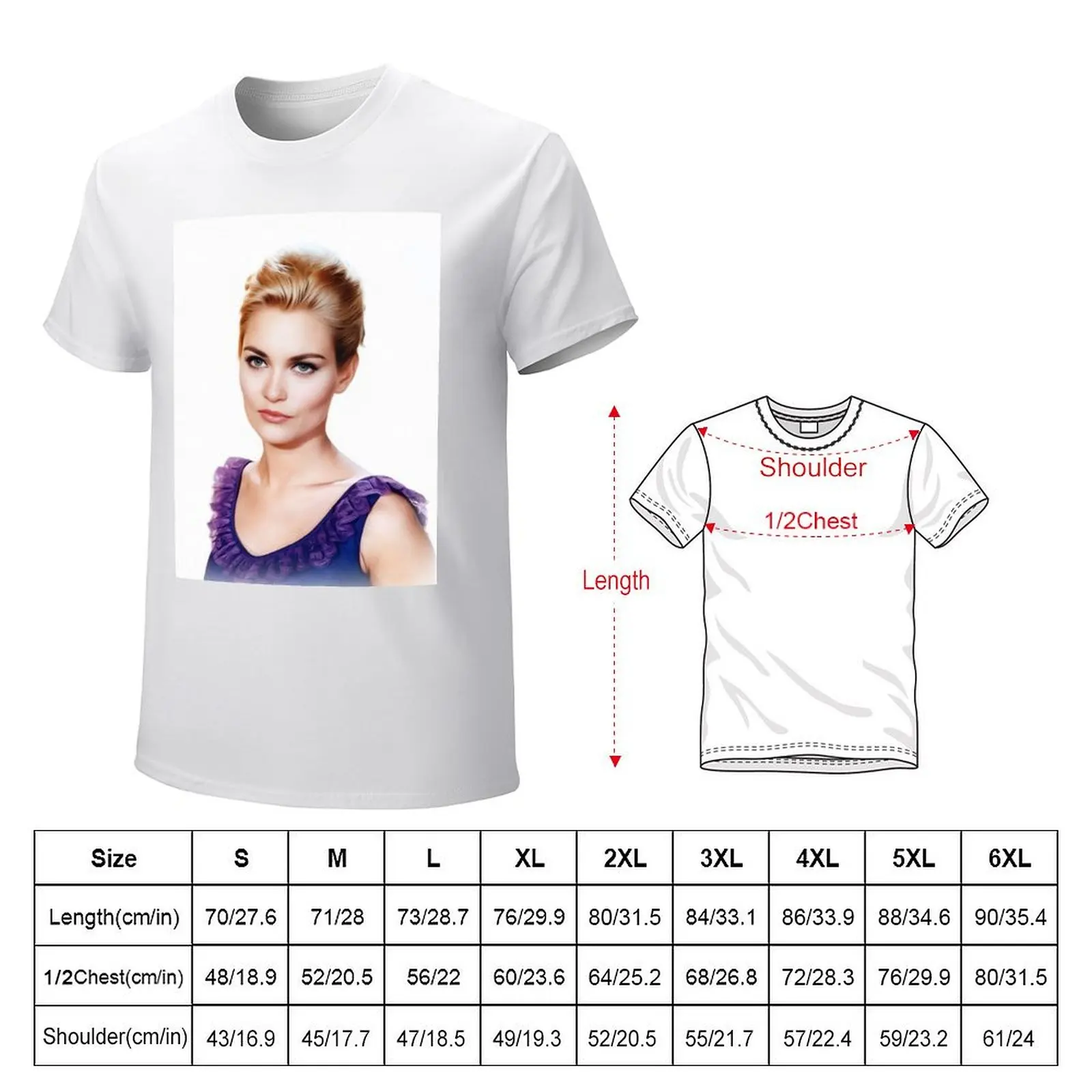 Alexandra Bastedo, Actress T-Shirt graphics sports fans heavy weight t shirts for men