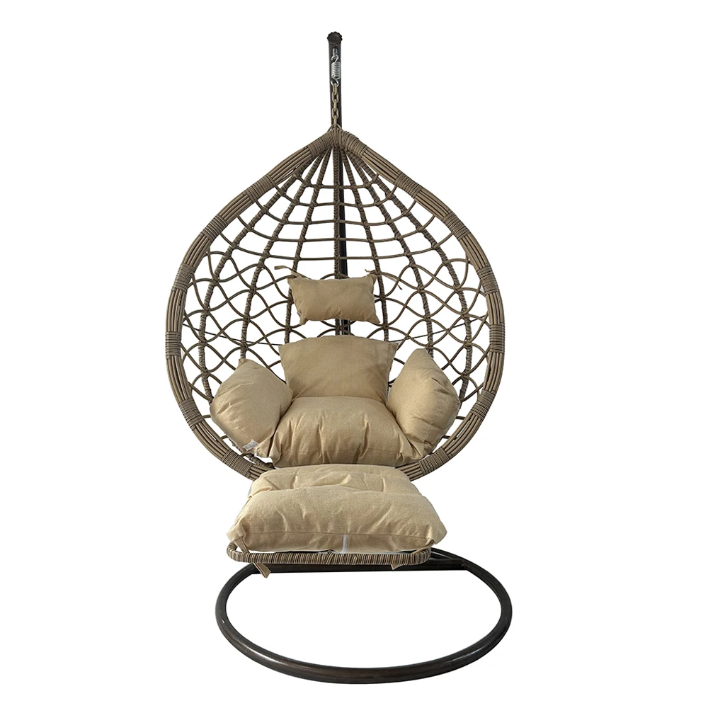 

Egg Chair High Quality Paint Process Metal Stand Patio Swings Double Layer Packing Swing Chair