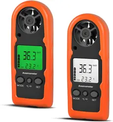 Anemometro portatile 2PCS BT-816B, misuratore di velocità del vento, sensore del vento, anemometro dell'aria del Tester della velocità dell'aria per HVAC CFM Shooting Boat,BEMETER