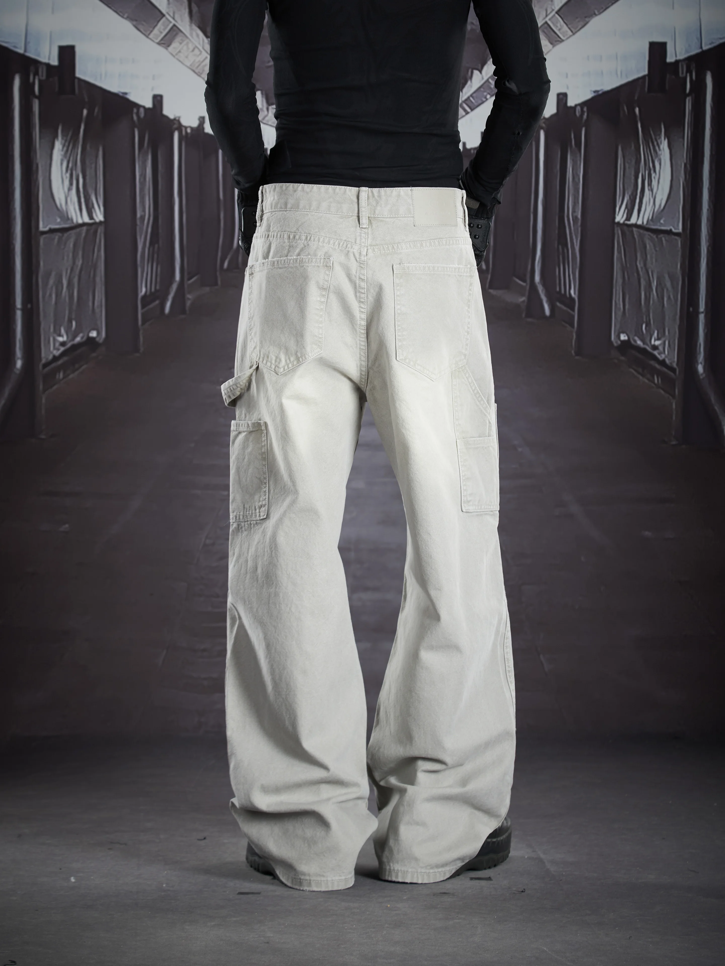 Special-Interest Design New Heavy Industry Washed and Worn American Retro Logging Pants Casual Working Street Fashion