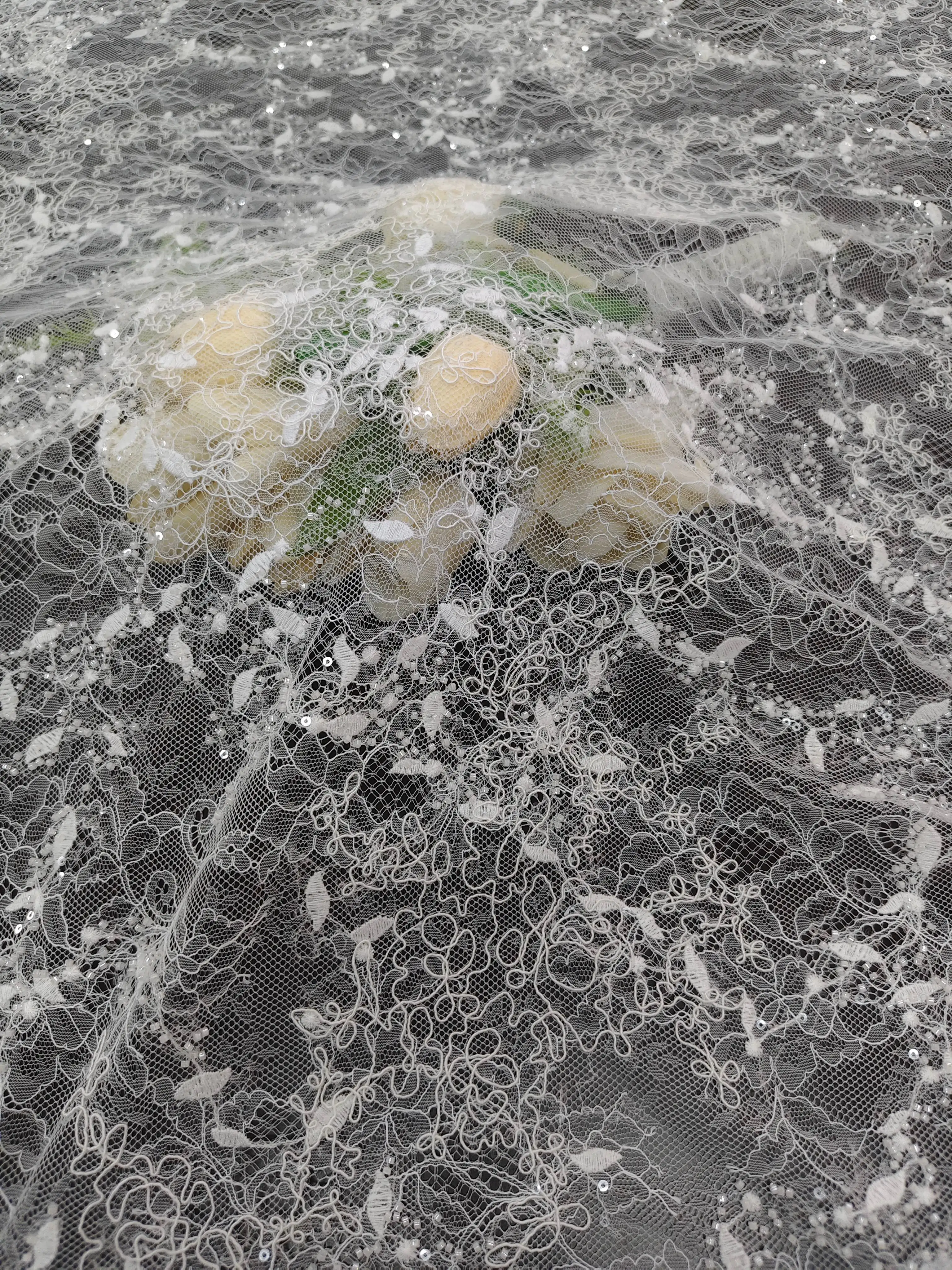 İp Nakışlı Boncuklu Pullu Çiçe - Embroidery Veil incelemesi ve fiyatı