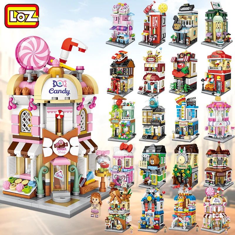 

LOZ Blocks Cute Mini Street Store Children Educational Toys Small Shop Brinquedos Model Building Bricks Girl Gifts 1621 - 1652