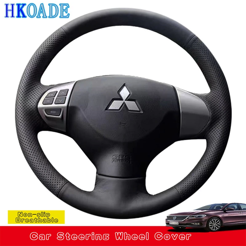 Customize DIY Microfiber Leather Car Steering Wheel Cover For Mitsubishi Lancer EX 10 Lancer X Outlander ASX Colt Pajero Sport