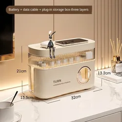 Data Cable Storagebox Power Charging Cable Storage Mobile Phone Charger Plug Organizer Desktop Cable Winder Cable Management Box