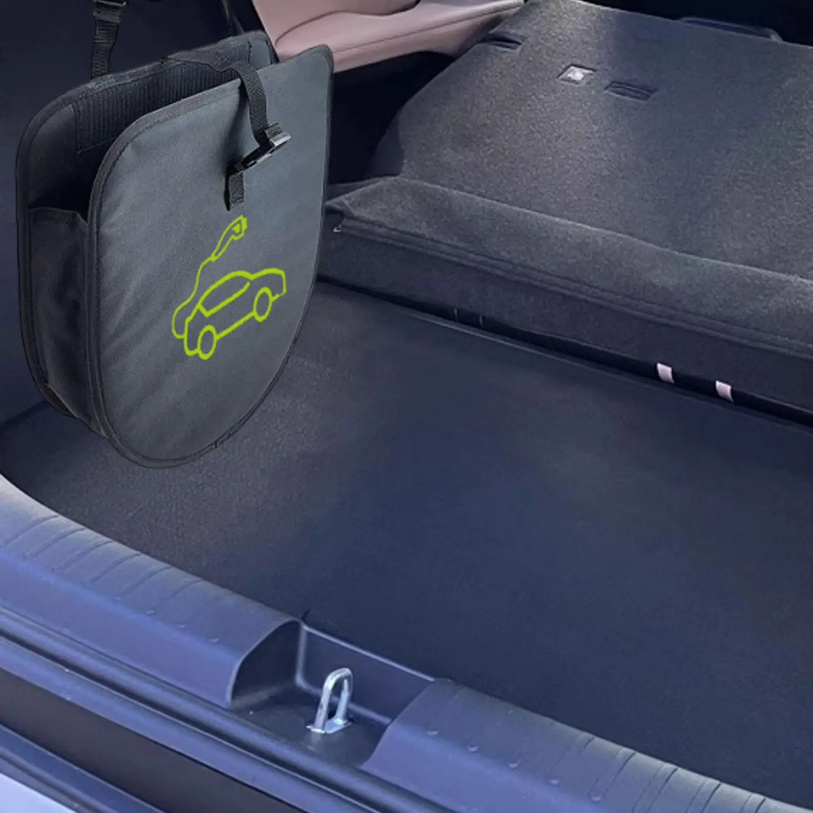 حقيبة كابل شحن EV لمنظم شاحن السيارة مع سلك شحن بيضاوي بمقبض #1