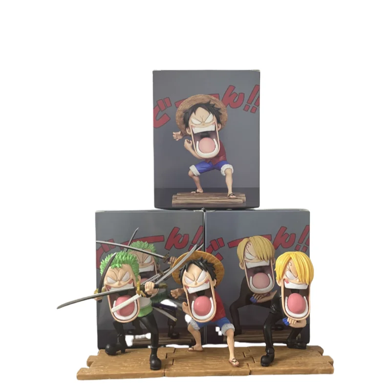 

Anime Figure Set Of The Hungry Trio Luffy Zoro And Sanji Pvc Model Toys As Holiday Gifts Fashionable Collectibles And Decoration