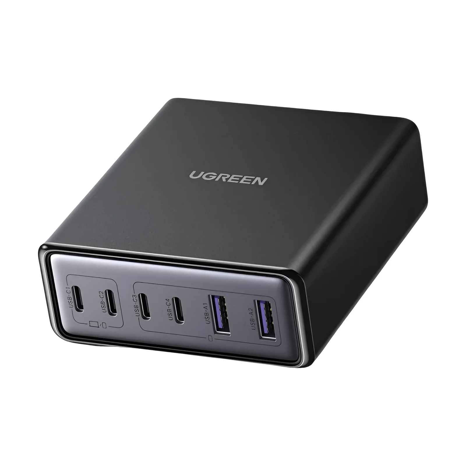 Ugreen 100w 65w gan carregador 6 em 1 desktop portátil carregador rápido para iphone17 16 15 pro max xiaomi samsung tablet macbook ar ipad