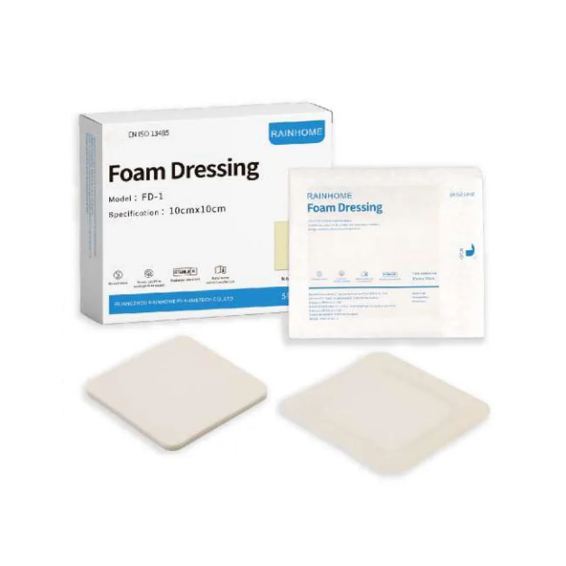 

Rainhome Medical Wound Foam Dressing 10*10cm Non-adhesive Type Sterile Waterproof Breathable Feature 5pcs/box