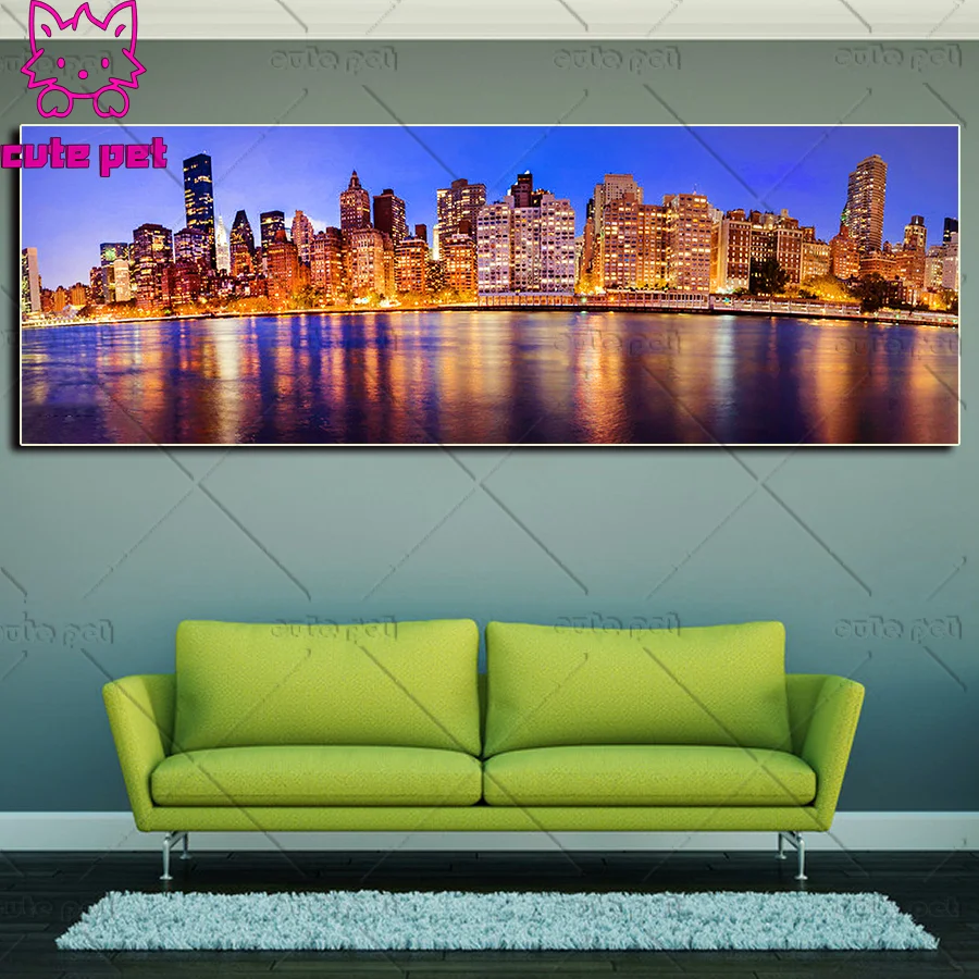 FULL Mosaic New York Manhattan Cityscape 5D DIY Diamond art Embroidery home decoration diamond painting cross stitch gift large