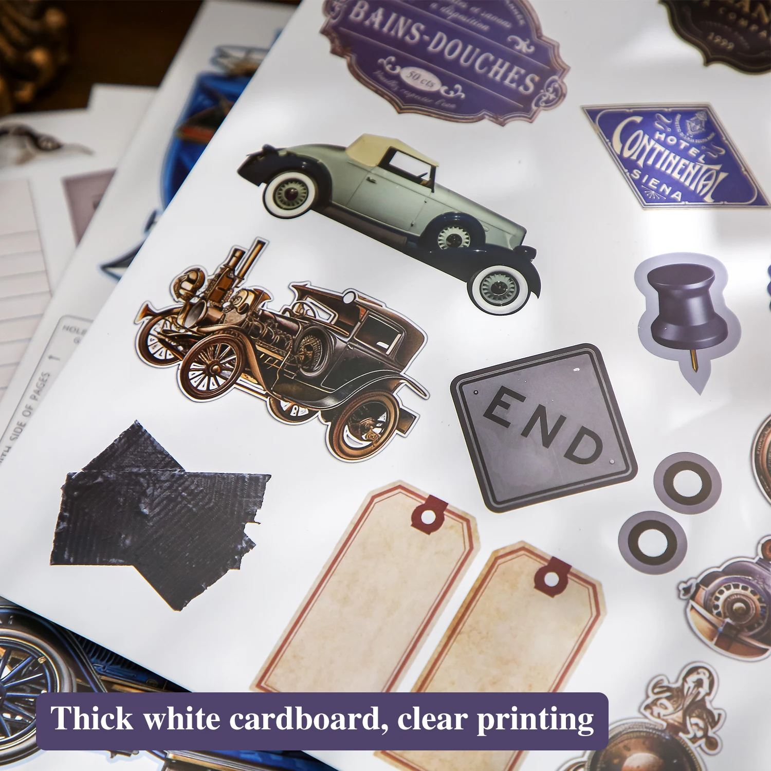 Mr. Paper 4Style 8Pcs/bag Vintage Creation Series Material Paper DIY Card Hangtag Handbook Pendant Book Cover