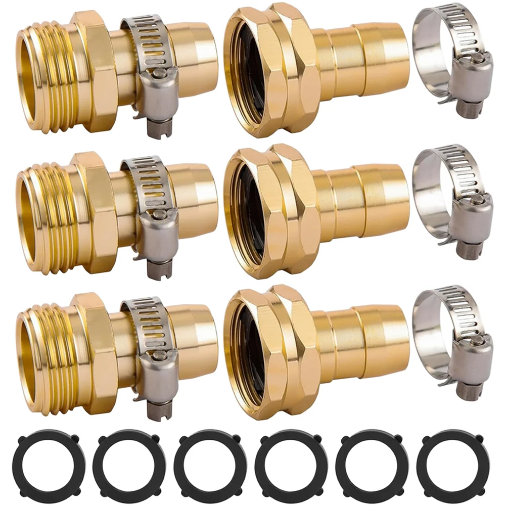 For Fixing Leaking Hoses Garden Hose Repair Kit Aluminum Garden Hose Connector Aluminum Connector Stainless Steel Clamps