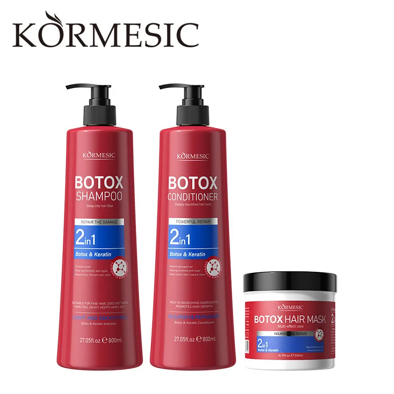 KORMESIC keratin hair mask shampoo repairs damage, deeply nourishes and improves frizz, high permeability hair conditioner film