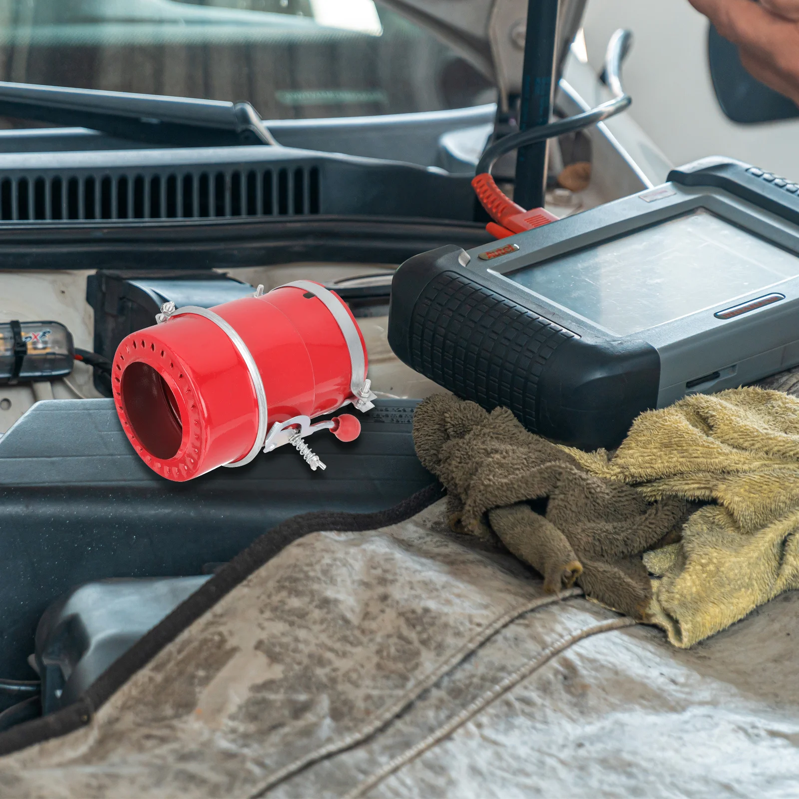 سيارة العادم شرارة الكربون الصلب مشبك دائم على صمام مقاوم للحريق إغلاق مفتوح لشاحنة دراجة نارية الترابية دراجة سكوتر