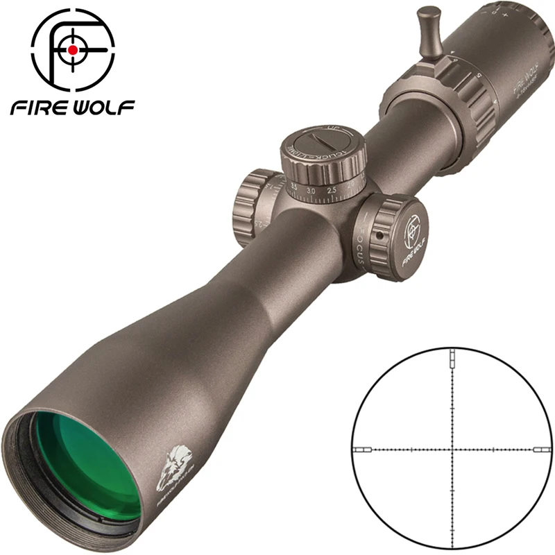 

FIRE WOLF DE 4-16x44 SF Scope Rifle Hunting 30mm 1/10Mil Turret Adjust w/ Lock System High Definition w/ Wilde Angle Eyepiece