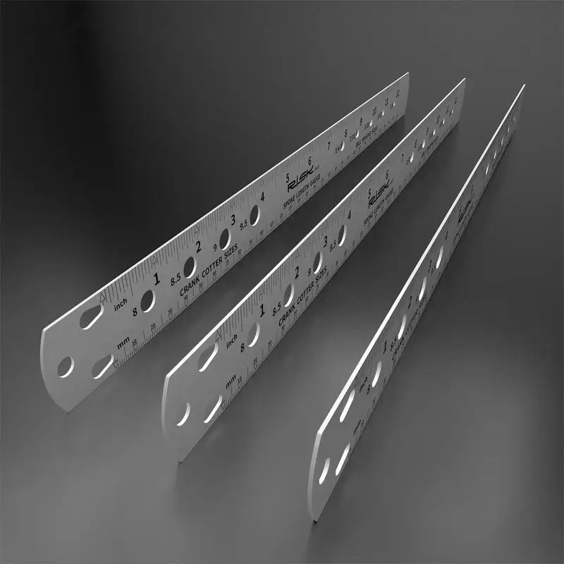 Bike Spoke Ruler Etching Process Double Sided Spoke Length Size Measuring Tool Durable Correction Gauge Tool Bike Accessory