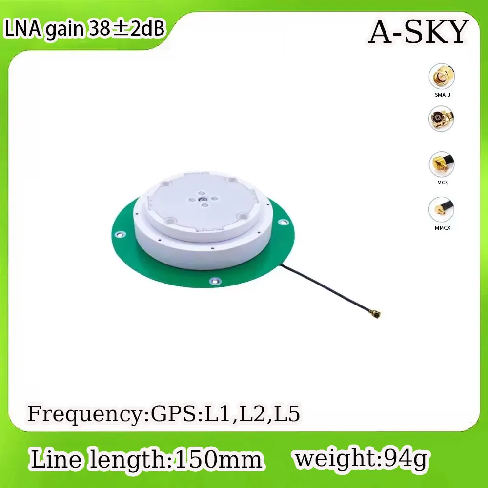 

RTK Built-in High-Gain GPS Four-System Eight-Frequency GNSS Measurement Active Antenna Receiving Single Beidou