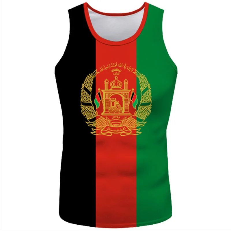 Afghan Sleeveless Free Custom Name Afg Slam Afghanistan Arab Vest T-shirt  Persian Pashto Islamic Print Photo Flag Af Clothing