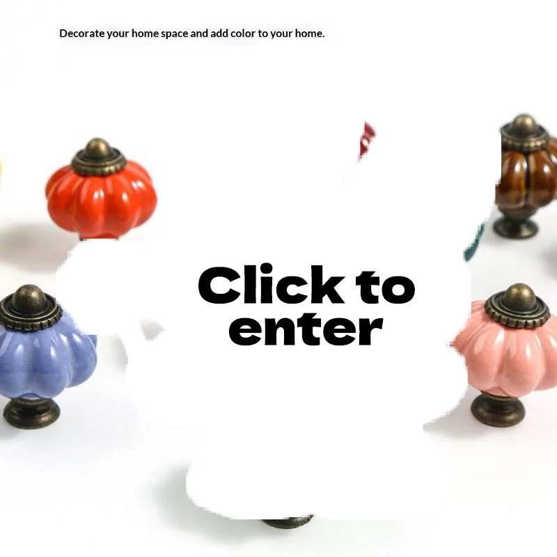 Ceramic Pumpkin Single Hole Cabinet Knob 1Pcs European Vintage Style for Dining Room Sideboard Drawer Decor