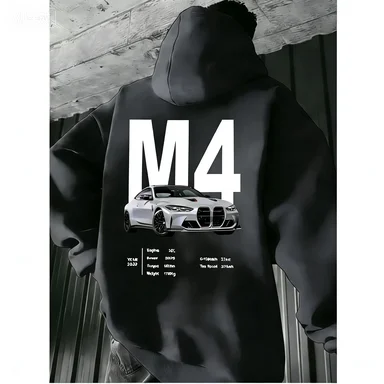 Fashionable men and women's universal F40 car hoodie for 2026 autumn-winter casual wear JDM streetwear hooded top men's clothing