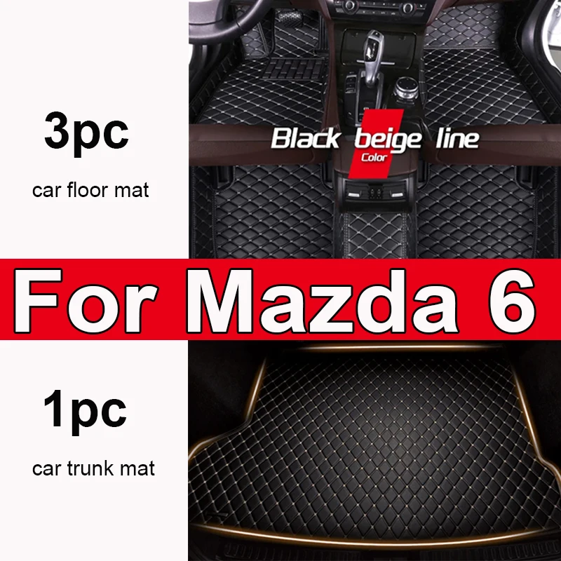 Car Floor Mats For Mazda 6 2006 2007 2008 2009 2010 2011 2012 2013 2014 2015 2016 2017 Auto Foot Pads Interior Accessories