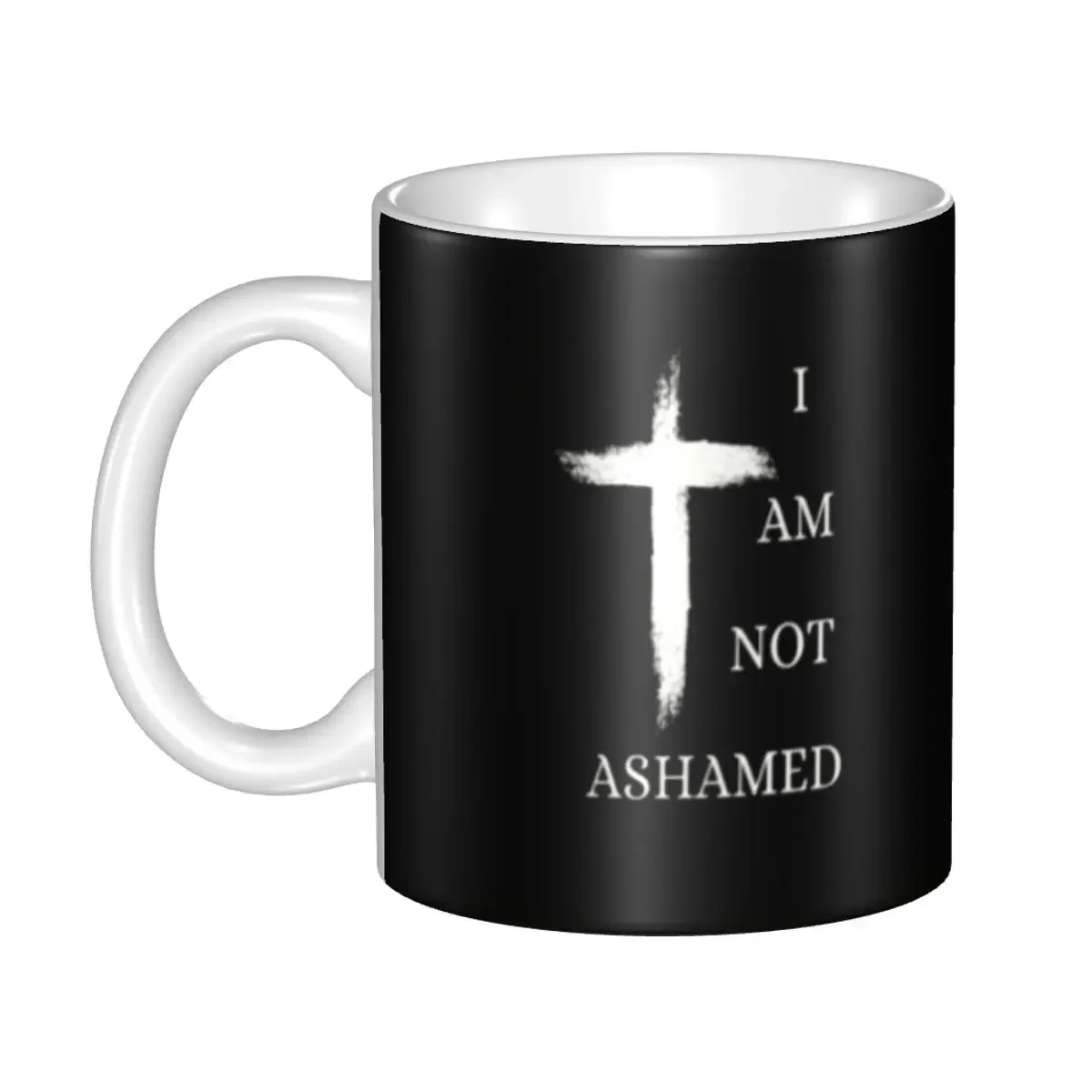 DIY Christian Religious Jesus Ceramic Mug Personalized Catholic Cross Coffee Cups Creative Present Outdoor Work Camping Cup