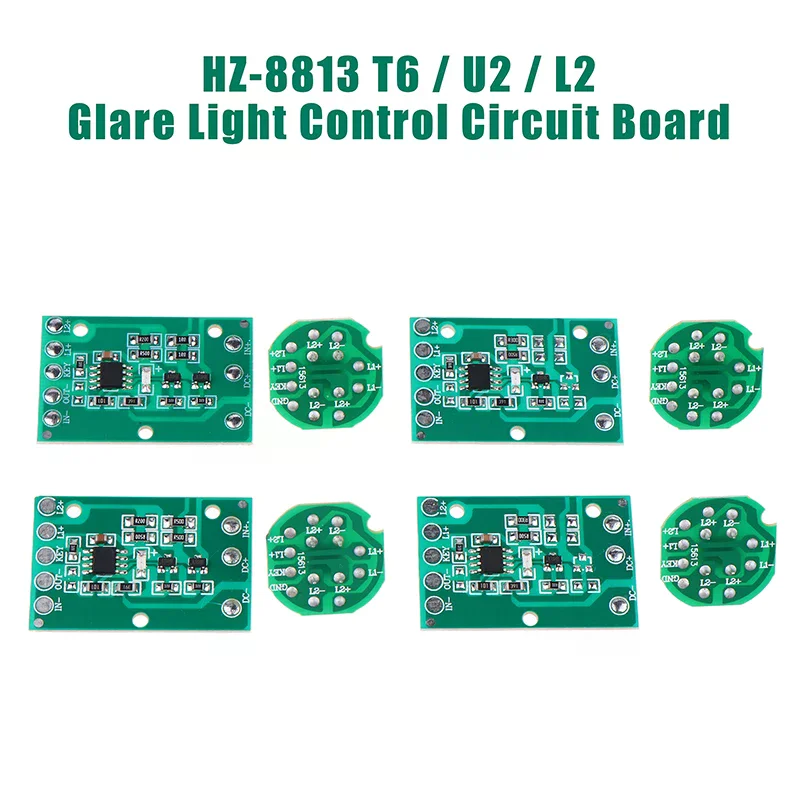 HZ-8813 LED Flashlight Driver Board T6 U2 L2 Glare Light Control Circuit Board 3-Mode 5-Mode Gear Control Electric Plate