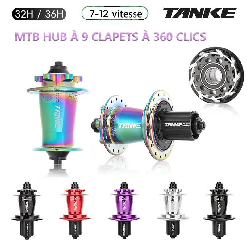 TANKE moyeux vtt 360 bruit 32/36 trous 6 roulements 9 cliquets 7-12 vitesses moyeu de vélo frein à disque accessoires de vélo Cube bruyant TH560 hiver