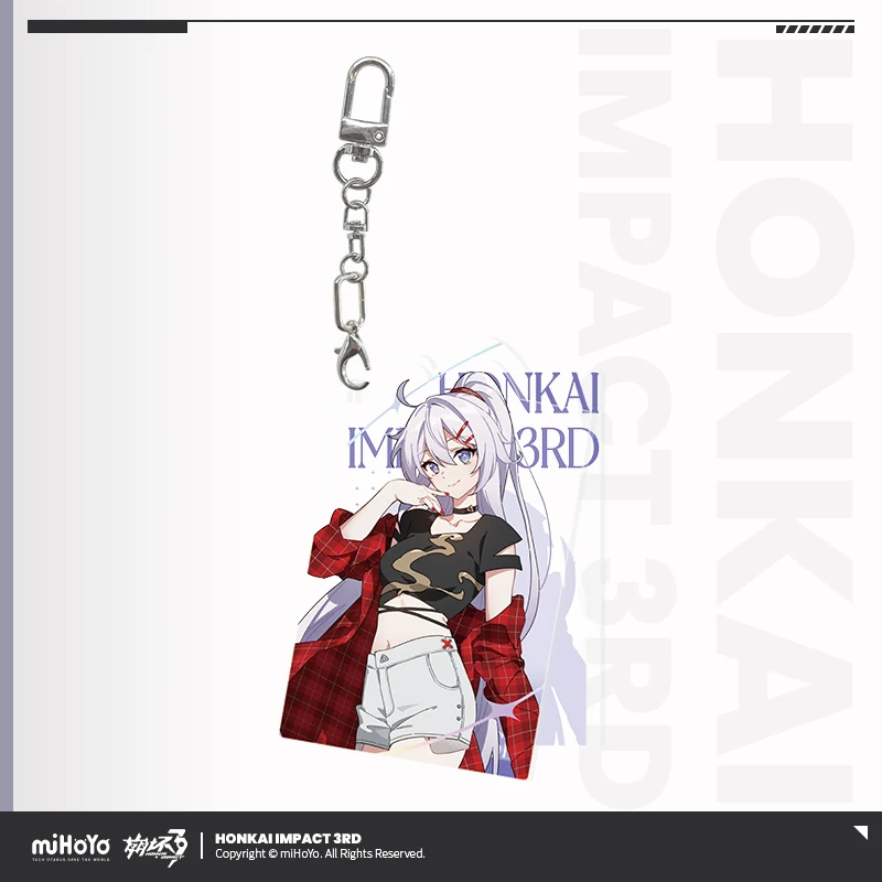 MiHoYo Honkai Impact 3Official Summer Wander Series 5 Acrylic Charms Bag Accessories Fan Christmas Gifts