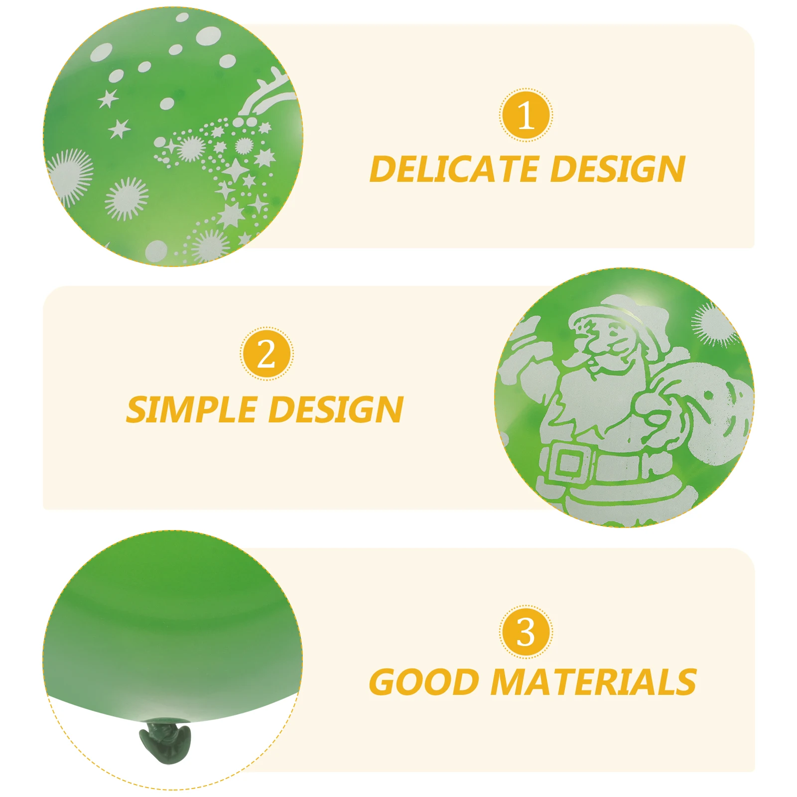 

100 Pcs Latex Balloon Christmas Party Supplies Balloons Decor Printing Xmas for