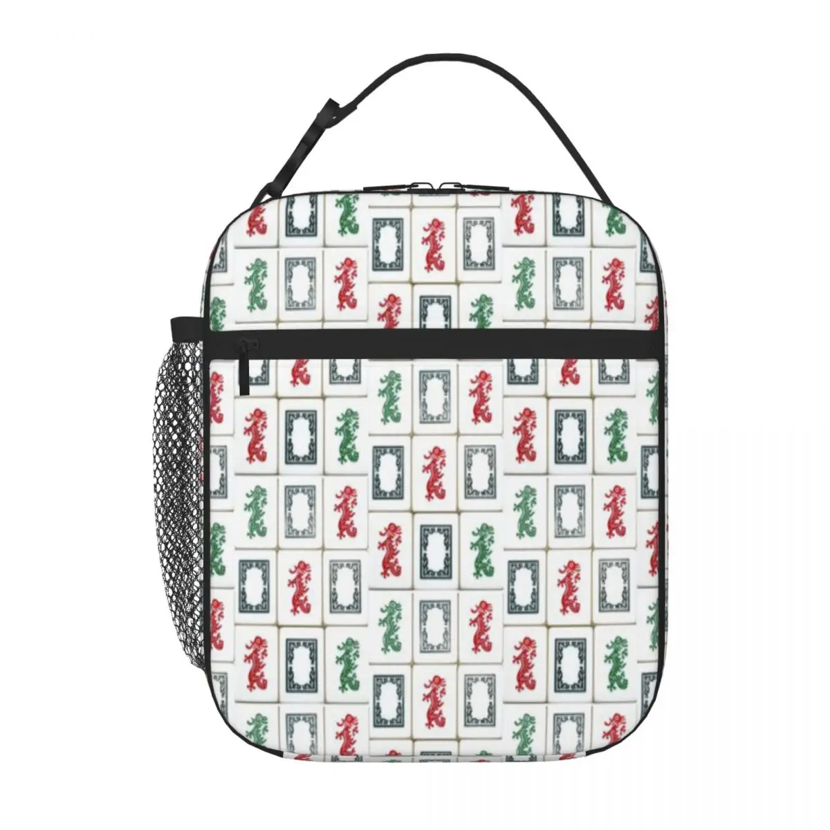 Hot Sale Traditional Dragons Of Mah Jongg Boho Thermal Food Carrier Shift Work Lunch Tote