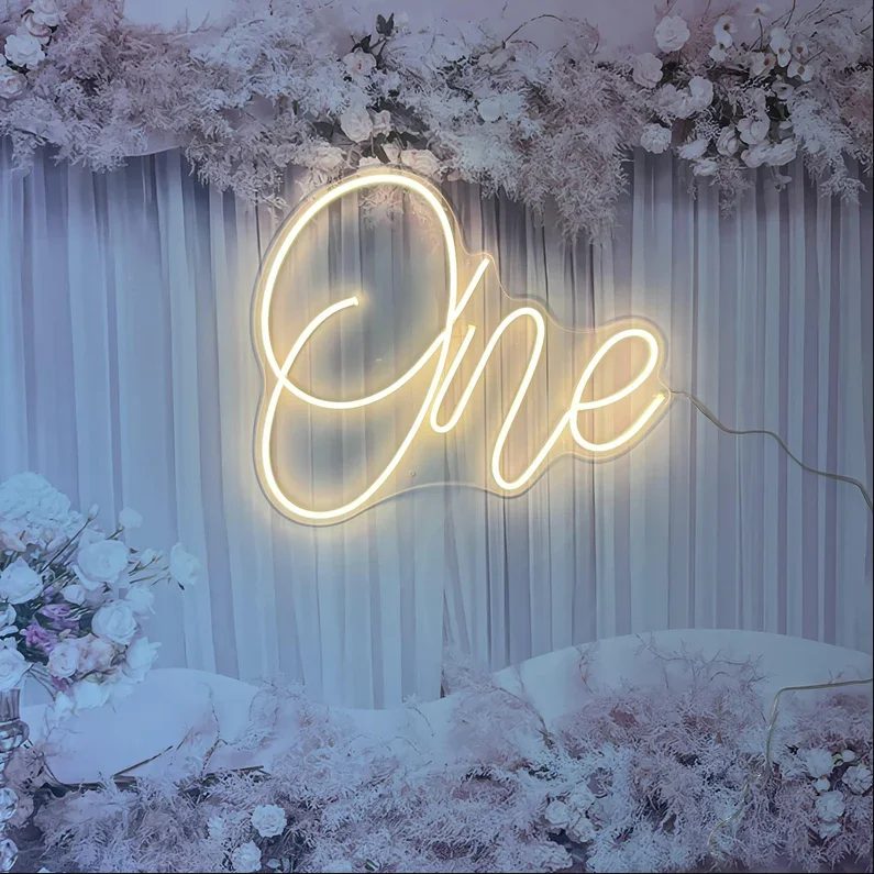 رقم واحد حرف النيون مصباح ليد غرفة الديكور حفلة عيد ميلاد ديكور النيون USB بالطاقة جدار الفن شعار للمنزل الطرف #6