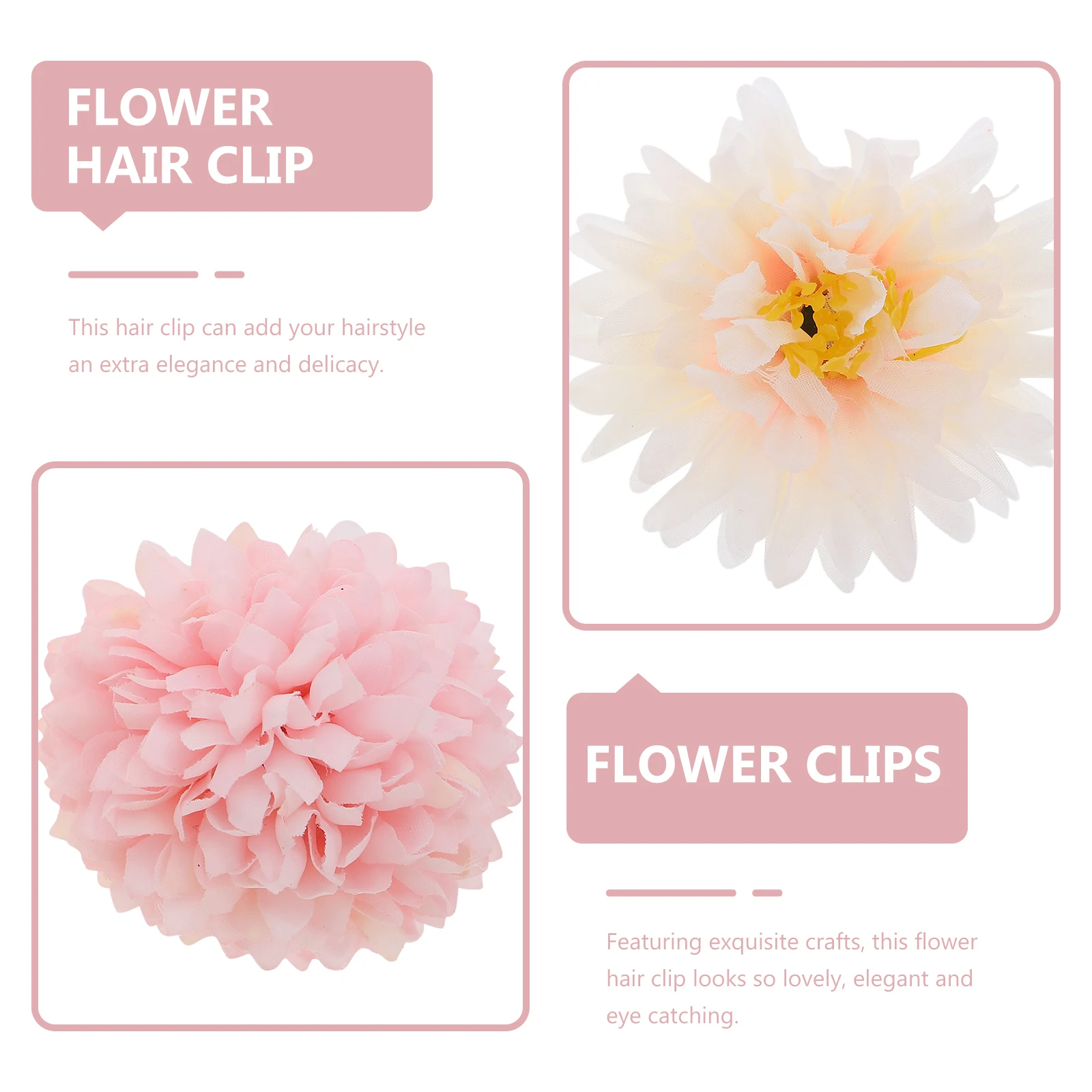 

21 Pcs Flower Hairpins Elegant Accessories Iron Artificial Curly Hair Clips Women Barrettes Hair Flowers Decorations