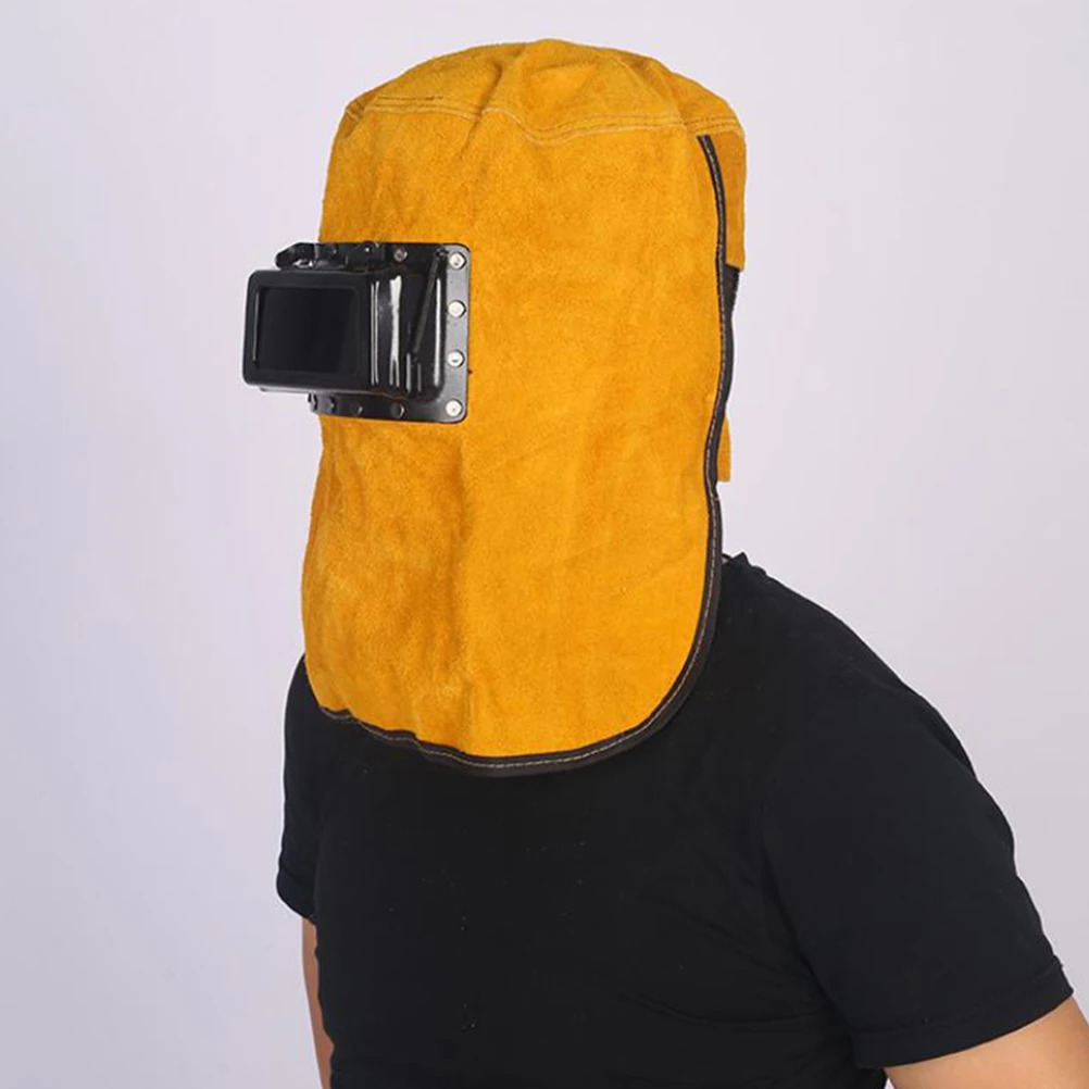 

Welding Mask Face Cover Protective Hat ange Color Heat Insulation Full Protection Breathable Hidden Seams Cotton Mesh