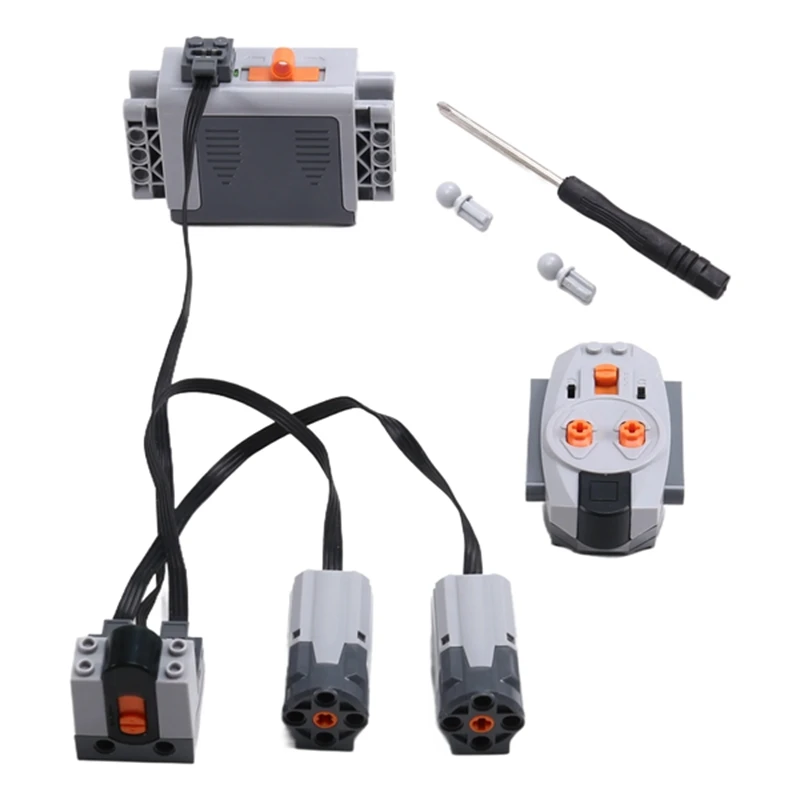 

5PCS MOC Power Functions Motor Set M Motor AA Battery Box IR Remote Control IR Receiver Building Blocks