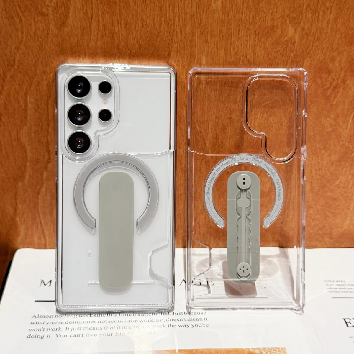 Luxuriöser Kartenhalter Transparent für Magsafe Magnetische Handyhülle für Samsung S26 S25 S24 Plus Ultra Halterung Vollständiger Stoßfester Schutz – Detail 6