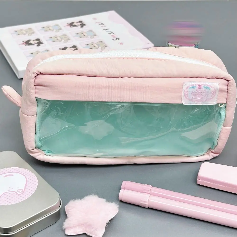 

INS прозрачная сумка для ручек на молнии, многофункциональная сумка для канцелярских принадлежностей, большая вместительная коробка для ручек, школьный офис