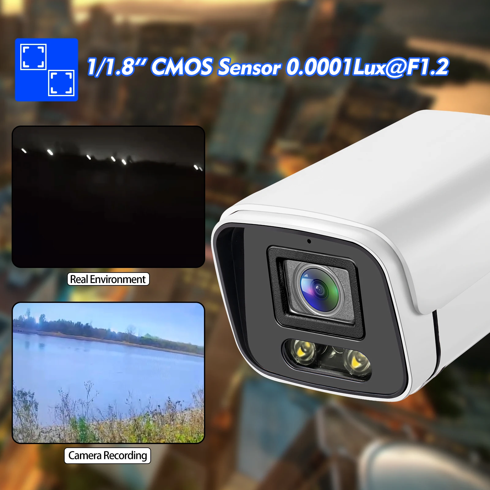 Imagem -02 - Xmeye-ultra Clear Outdoor ip Cctv Câmera com Visão Noturna Vídeo Proteção de Segurança Visão Noturna Ultimate Color Poe 4k 8mp 18 Sensor Cmos