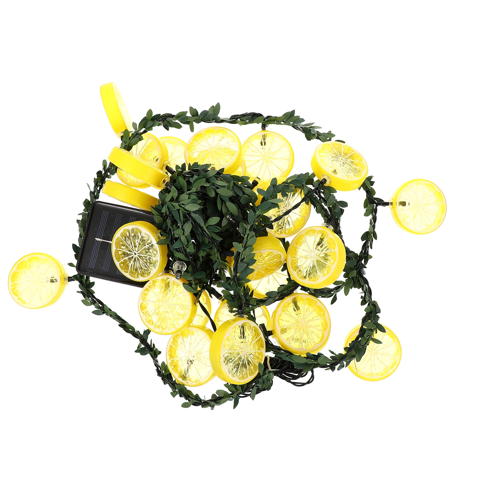 1pc Solar Simulated Lemon Vine String Light Decorative Led Outdoor Garden Lamp Yard Solar String Light Reusable