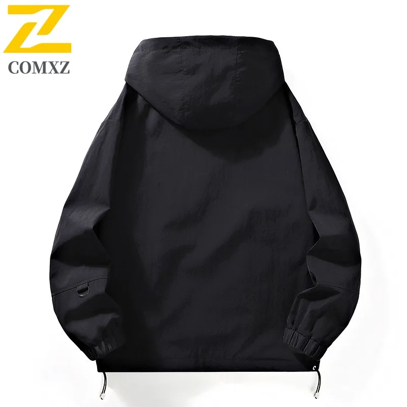 COMXZ Biker Jacket Windproof Waterproof Lightweight Outdoor Fishing Hiking Coat Climbing Comfortable High Quality Mens Outerwear #3