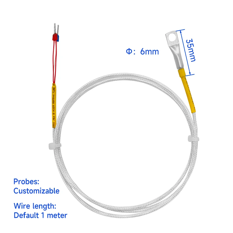6Mm aperture PT100 temperature sensor Probee high temperature waterproof stainless steel