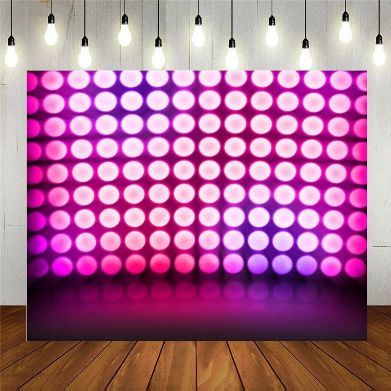 

Disco Dance Background For Party Decoration Music Prom Neon 70s Photography Backdrop Let's Glow Banner