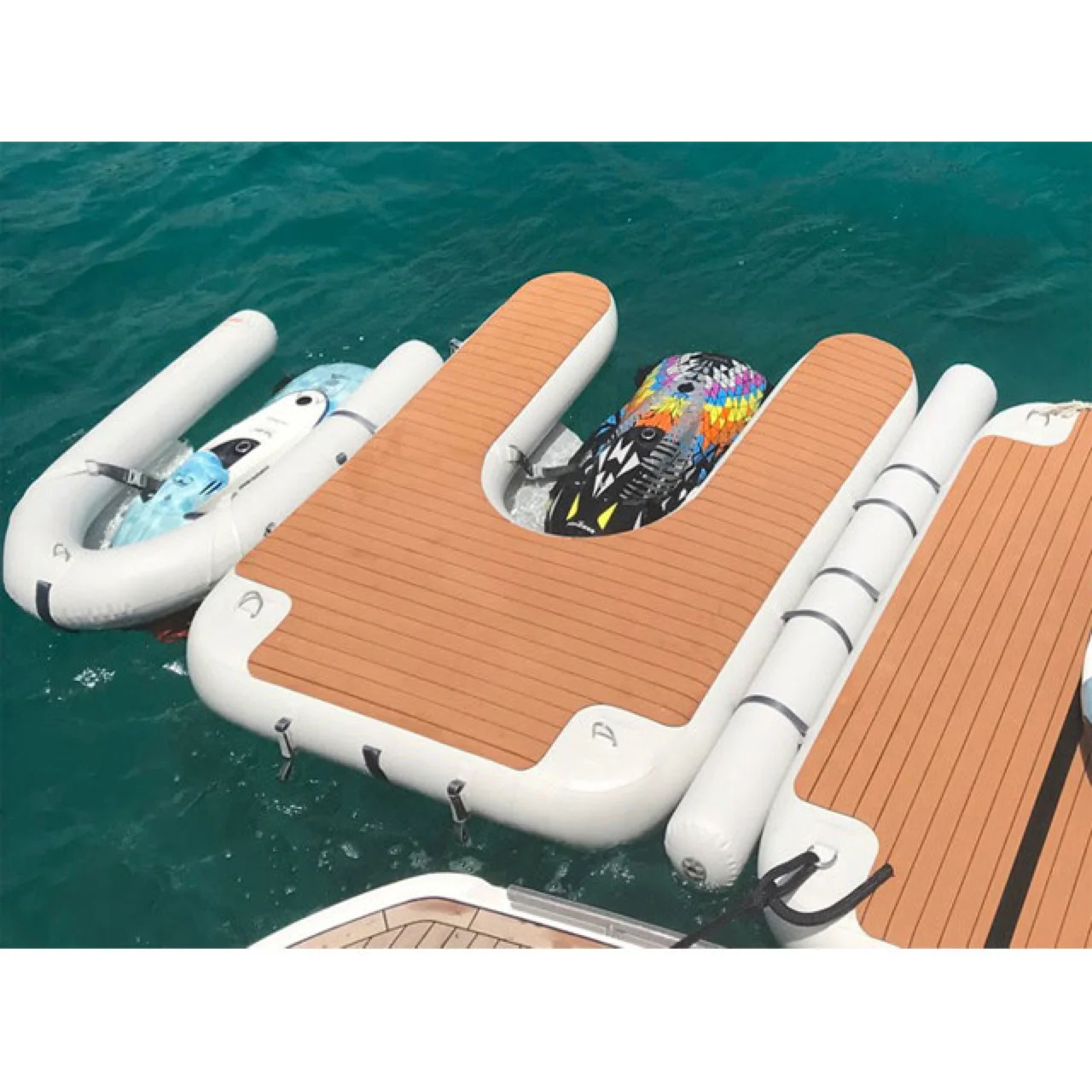 

Hot Sale Drop Stitch PVC Inflatable Floating Boat Dock Platform Jet Ski Dock for Pool/Lake/Ocean