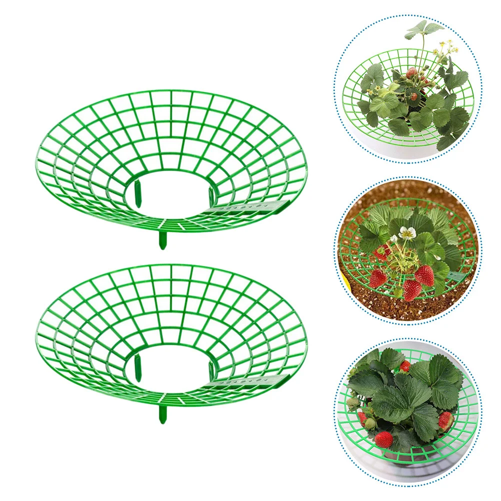 2 Pcs Strawberry Stand Planting Rack Plastic Frame Support Climbing Plants Shelf Improve Air Circulation Promote Ripening