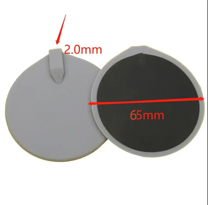 50pcs Rubber Reusable Replacement Electrode Pads 6.5cm round For Microcurrent Tens