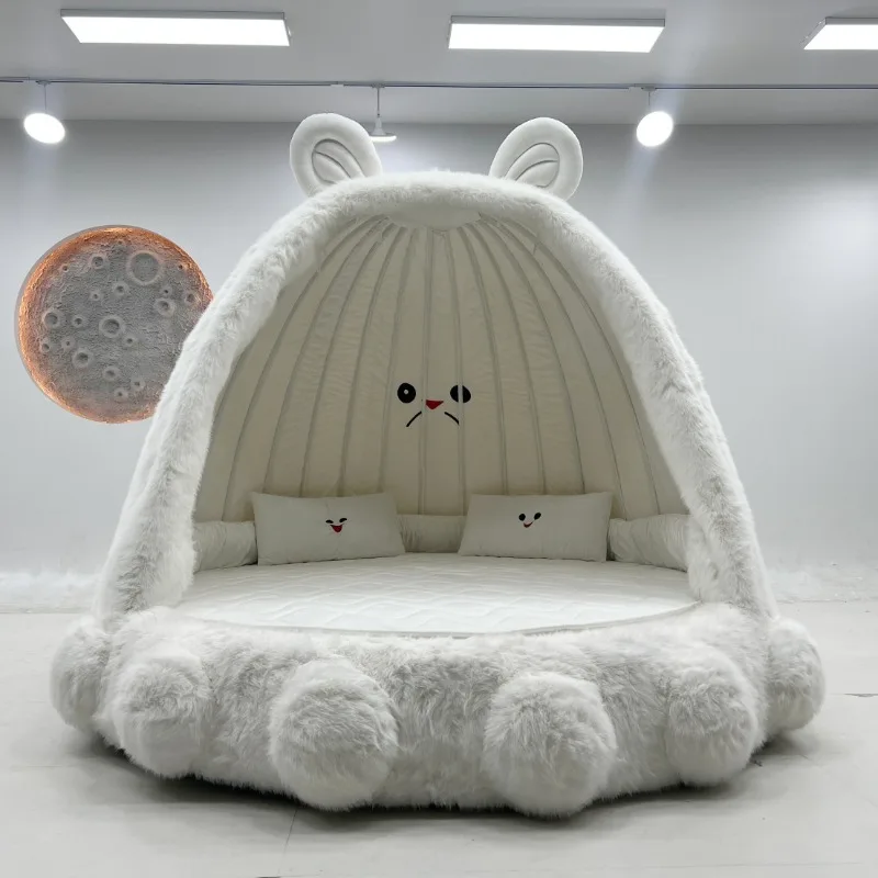 Tanuki Bed Modern Minimalist Cute Little Girl Bedroom Tree House Surrounded By Double Round Bed