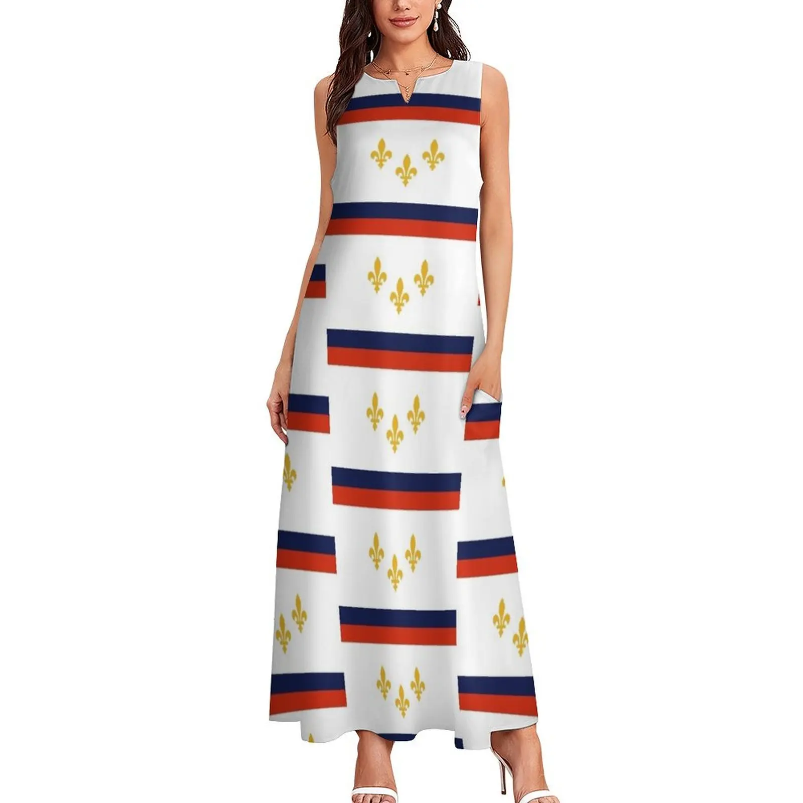 Orleans Flag Long Dress evening dress women dress summer 2025 women women summer women's summer dresses 2025