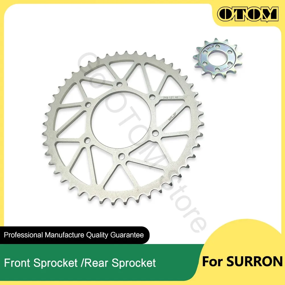 OTOM For Surron Ultra Bee Motorcycle Front Rear Sprocket 520-13T 46T Chain Steel Sprockets Plate SUR-RON UltraBee Electric Bikes