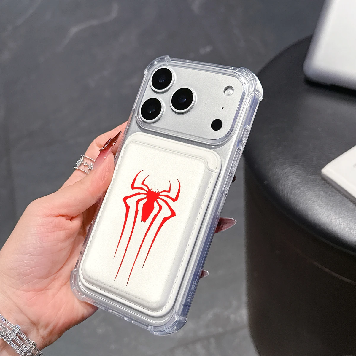 Red Spider Logo Phone Case For iPhone 17 16 15 14 13 Pro Max Plus Wallet Pocket Transparent Soft TPU for Magnetic Phone Case view 4