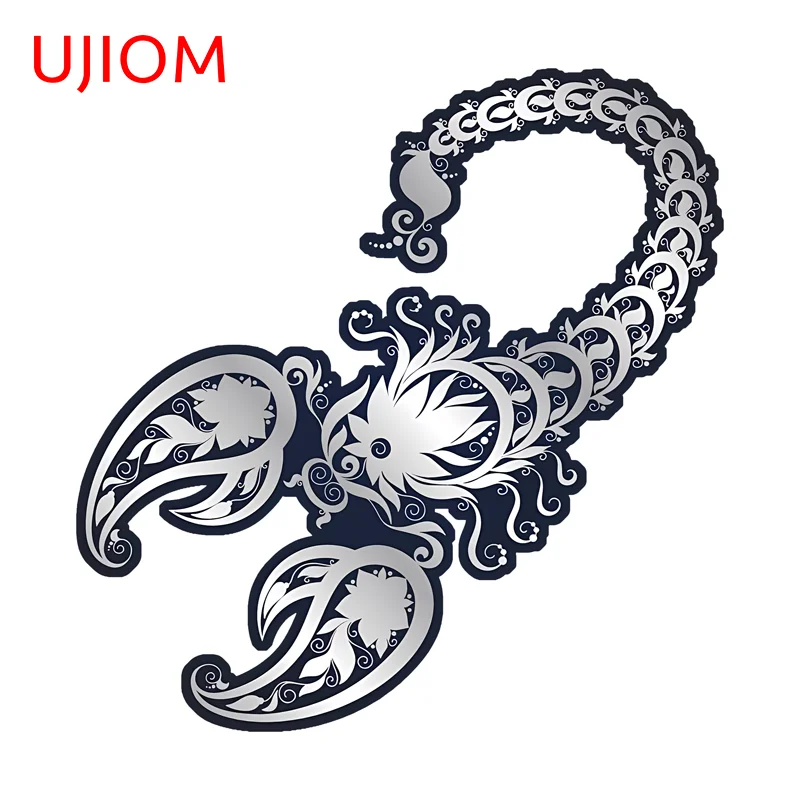 UJIOM Scorpion Black And White Wall Sticker Popular Funny Occlusion Scratch Vinly Decal For Amusing Wallpaper Home Decor